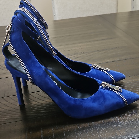Gianni Bini Royal Blue Suede Ankle-Zip Stiletto main image 0